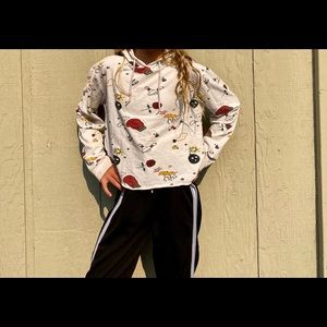 White crop long sleeve